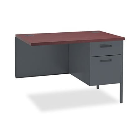 Hon HON, Metro Classic Series Workstation Return, Right, 42w X 24d, Mahogany/charcoal P3235RNS